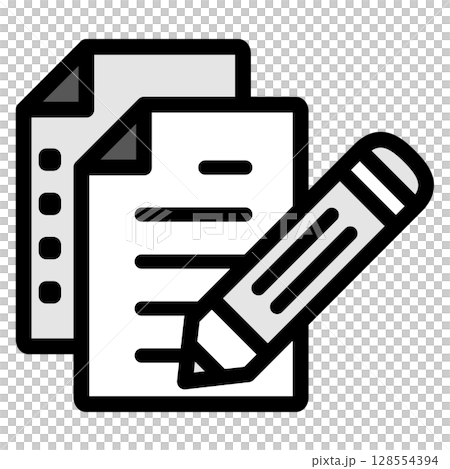 Illustration icon material set: Document file 009 128554394