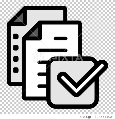 Illustration icon material set: Document file 109 128554408