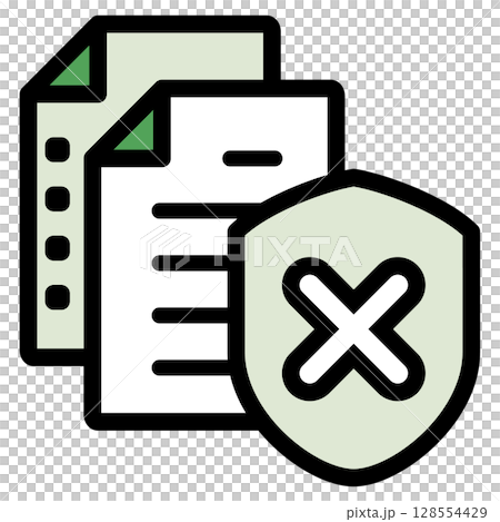 イラストアイコン素材:クロスマークドキュメントファイル117 イラストアイコン素材:クロスマークドキュメントファイル117 128554429