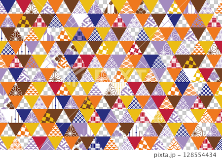 Autumn season colorful Japanese pattern background illustration Autumn season colorful Japanese pattern background illustration 128554434