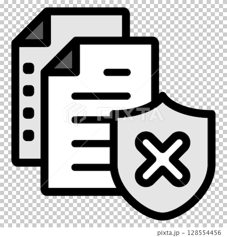 Illustration icon material: Crossmark document file 120 Illustration icon material: Crossmark document file 120 128554456