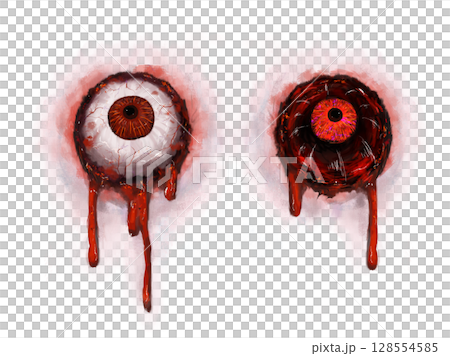恐怖血腥眼球萬聖節插圖 128554585
