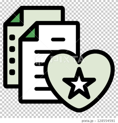Illustration icon material: Heart document file 154 Illustration icon material: Heart document file 154 128554591