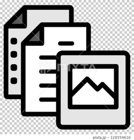 Illustration icon material: Image document file 162 128554616