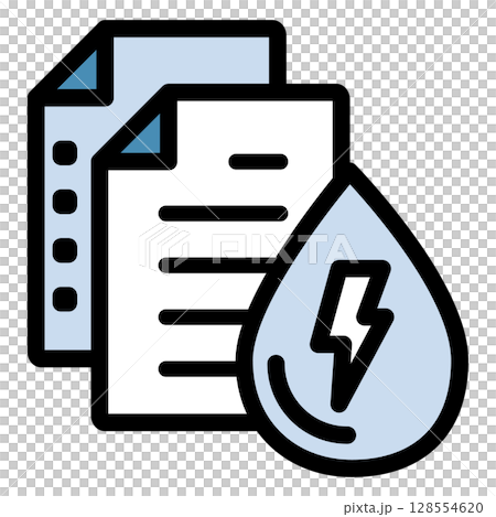 Illustration icon material: Rain document file 166 128554620