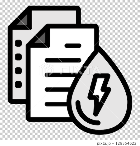 Illustration icon material: Rain document file 168 128554622