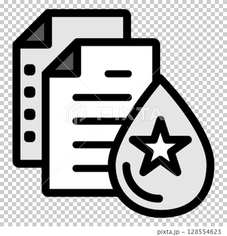 Illustration icon material: Rain document file 169 128554623