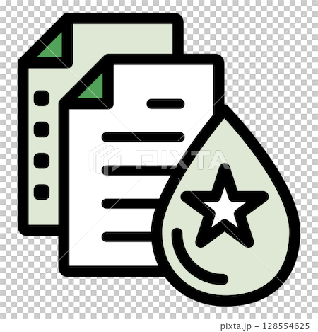 Illustration icon material: Rain document file 171 128554625