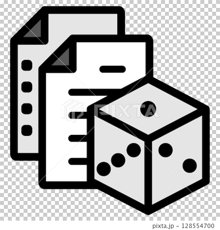 Illustration icon material: Dice document file 174 Illustration icon material: Dice document file 174 128554700