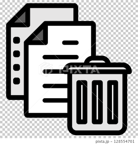 Illustration icon material: Trash can document file 175 Illustration icon material: Trash can document file 175 128554701