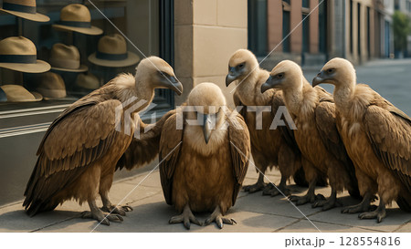 ハゲタカが帽子屋に!?仲間から“ハゲ”まされハゲみになった瞬間 ハゲタカが帽子屋に!?仲間から“ハゲ”まされハゲみになった瞬間 128554816