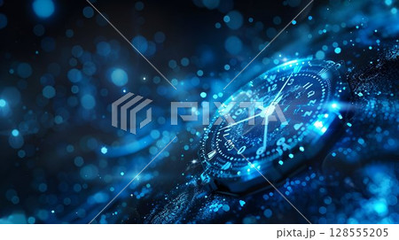 This is a description of a clock that emits light in lowlight conditions 128555205