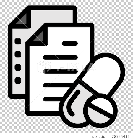 Illustration icon material: Medical file 211 128555436