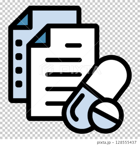 Illustration icon material: Medical file 212 Illustration icon material: Medical file 212 128555437
