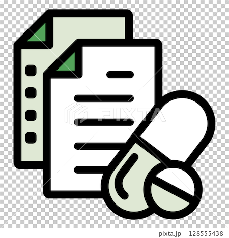 Illustration icon material: Medical file 213 128555438