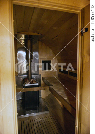 Bathhouse. Wooden bathhouse complex. Bathhouse. Wooden bathhouse complex. 128555518