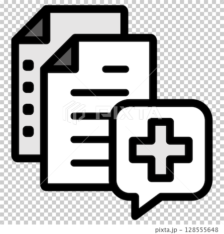 Illustration icon material: Medical file 229 128555648