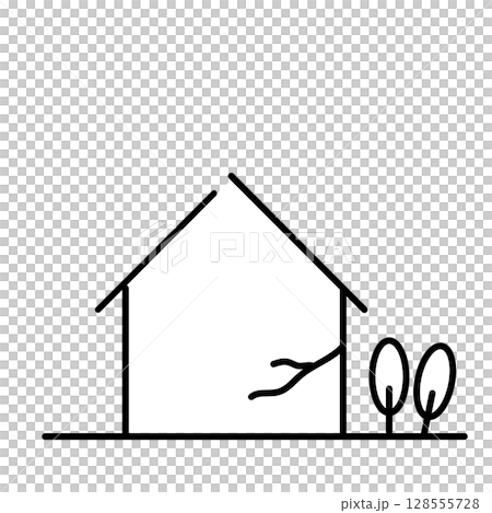 壊れそうな家のアイコン 128555728