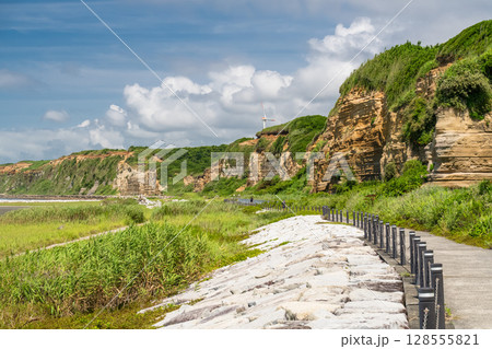 《千葉県》屏風ヶ浦・夏の青空 128555821
