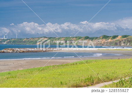 《千葉県》屏風ヶ浦・夏の青空 128555827