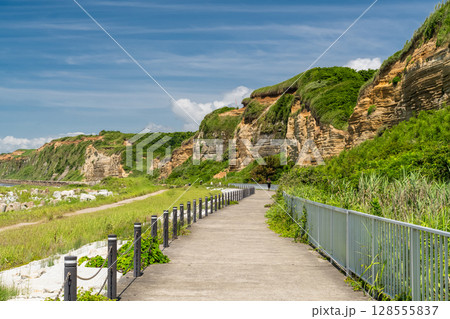 《千葉県》屏風ヶ浦・夏の青空 128555837