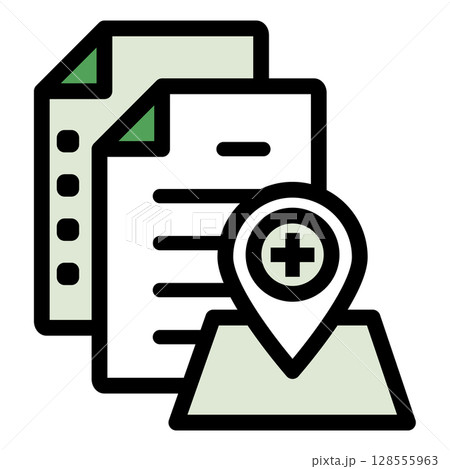 イラストアイコン素材:医療ファイル268 イラストアイコン素材:医療ファイル268 128555963