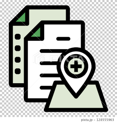 イラストアイコン素材:医療ファイル268 イラストアイコン素材:医療ファイル268 128555963