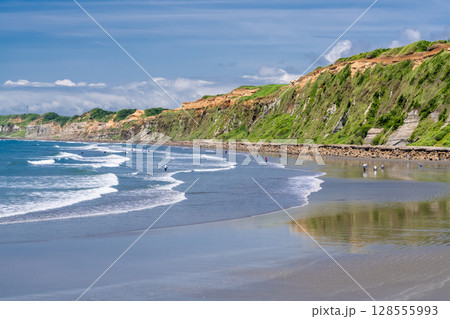 《千葉県》屏風ヶ浦・夏の青空 128555993