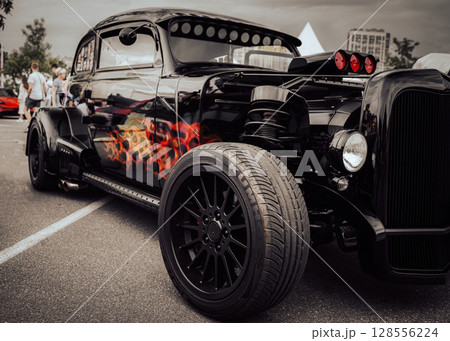 KIEV, UKRAINE - APRIL 29, 2017: Retro cars. KIEV, UKRAINE - APRIL 29, 2017: Retro cars. 128556224