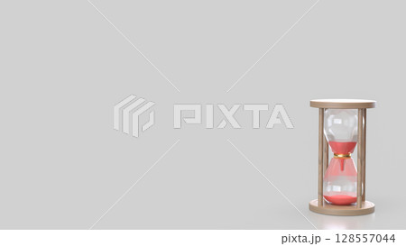 The Sand clock for Time concept 3d Rendering. 128557044