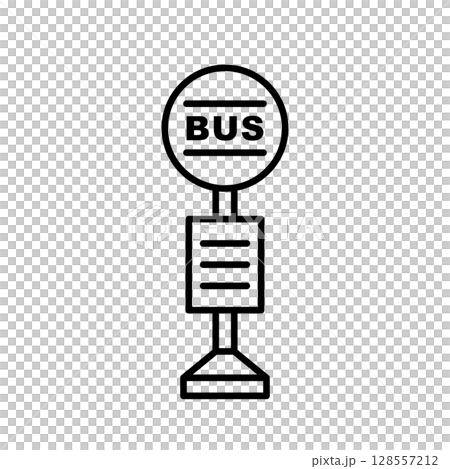 バス停のアイコン バス停のアイコン 128557212
