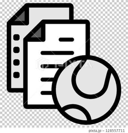 Illustration icon material: Tennis sports file 307 128557711
