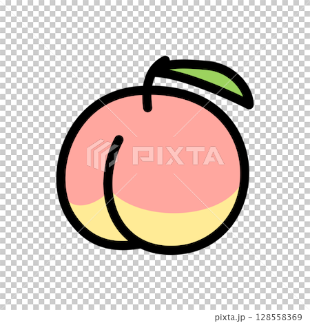 桃のベクターイラスト 128558369