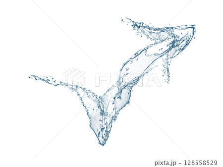 青い水しぶきのイラスト 青い水しぶきのイラスト 128558529