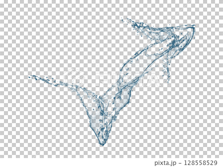 青い水しぶきのイラスト 青い水しぶきのイラスト 128558529