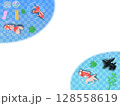 和柄と金魚の金魚のフレーム 128558619