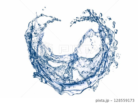 抽象的な青い水しぶきの3dイラスト 抽象的な青い水しぶきの3dイラスト 128559173