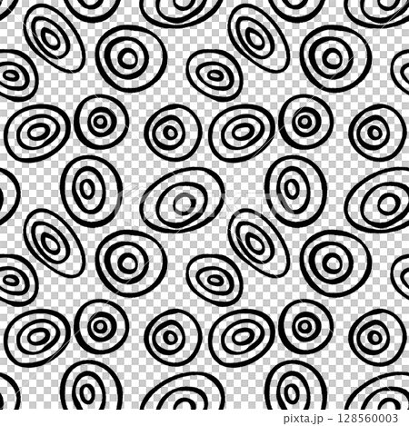 Abstract circle seamless pattern (black) 128560003