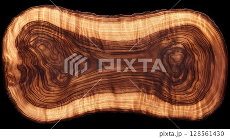 Dark wood slice texture concentric rings and rich grain pattern 128561430