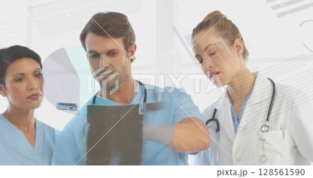 Image of statistics over medical staff Image of statistics over medical staff 128561590