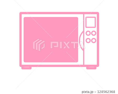 シンプル電子レンジアイコン（ピンク） 128562368