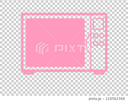 Simple microwave icon (pink) 128562368