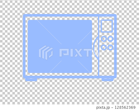 Simple microwave icon (blue) 128562369