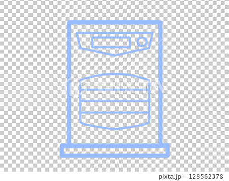 簡單的油暖風機圖示（藍色） 128562378