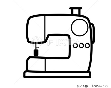 シンプルミシンアイコン（黒） 128562379