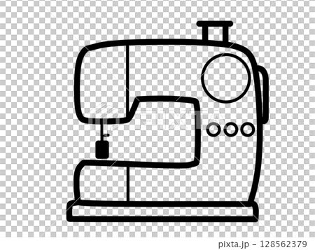 簡單的縫紉機圖示（黑色） 128562379