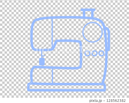 Sewing machine icon simple blue 128562382