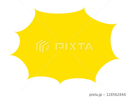 シンプル ギザギザ フレーム 黄色 インパクト 衝撃 爆発 吹き出し シンプル ギザギザ フレーム 黄色 インパクト 衝撃 爆発 吹き出し 128562848