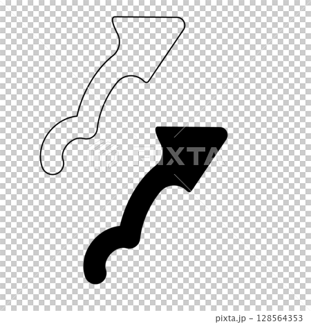 實線和線箭頭設定 | 適用於 UI 和指導 128564353