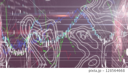 Image of data processing over black background 128564668